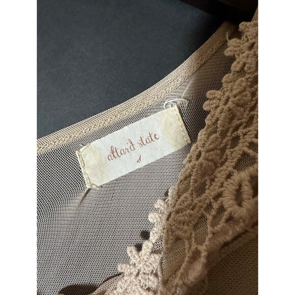 Altar'd State Boho Lace Embroidered Cream Long Sleeve Top - Picture 7 of 7